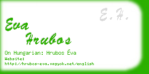eva hrubos business card