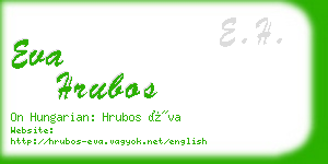 eva hrubos business card